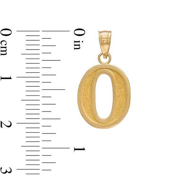 Number "0" Charm in 10K Gold