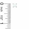 Thumbnail Image 2 of 4mm Princess-Cut Simulated Opal Stud Earrings in Sterling Silver