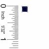 Thumbnail Image 2 of 4mm Princess-Cut Lab-Created Sapphire Stud Earrings in Sterling Silver