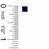 Thumbnail Image 1 of 4mm Princess-Cut Lab-Created Sapphire Stud Earrings in Sterling Silver