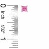 4mm Princess-Cut Lab-Created Pink Sapphire Stud Earrings in Sterling Silver
