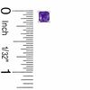 Thumbnail Image 1 of 4mm Princess-Cut Amethyst Stud Earrings in Sterling Silver