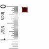 Thumbnail Image 1 of 4mm Princess-Cut Garnet Stud Earrings in Sterling Silver