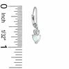 Thumbnail Image 2 of 5mm Heart-Shaped Simulated Opal Leverback Earrings in Sterling Silver with CZ