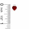 Thumbnail Image 2 of 5mm Heart-Shaped Lab-Created Ruby Stud Earrings in Sterling Silver with CZ