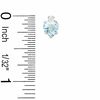 Thumbnail Image 1 of 5mm Heart-Shaped Simulated Aquamarine Stud Earrings in Sterling Silver with CZ