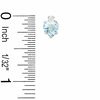 Thumbnail Image 2 of 5mm Heart-Shaped Simulated Aquamarine Stud Earrings in Sterling Silver with CZ