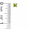 Thumbnail Image 2 of 4mm Princess-Cut Peridot Stud Earrings in Sterling Silver