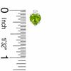 Thumbnail Image 1 of 5mm Heart-Shaped Peridot Stud Earrings in Sterling Silver with CZ