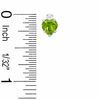Thumbnail Image 2 of 5mm Heart-Shaped Peridot Stud Earrings in Sterling Silver with CZ