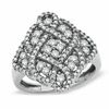 Thumbnail Image 1 of 5/8 CT. T.W. Diamond Woven Ring in 10K White Gold - Size 7