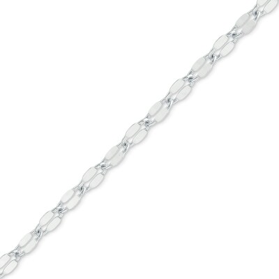 14K Gold over Sterling Silver 060 Gauge Brilliantina Chain Anklet