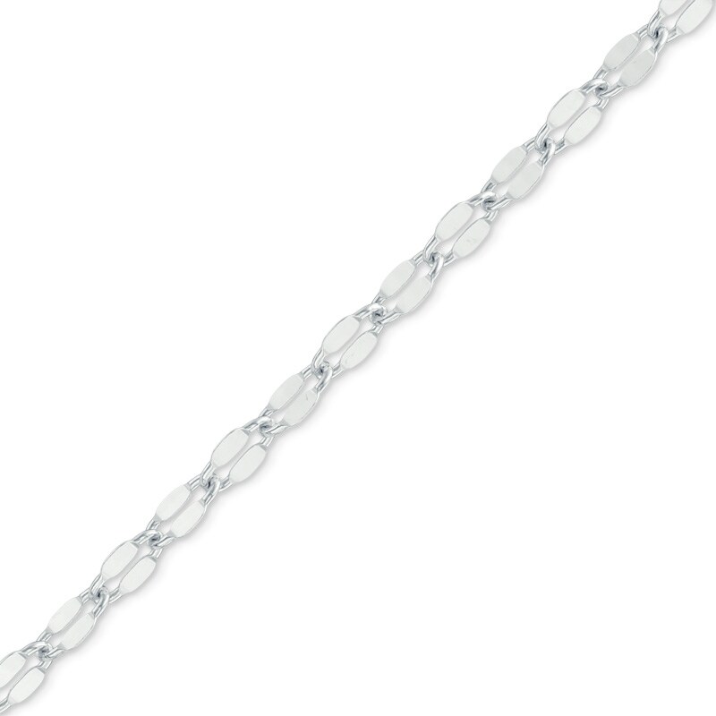 14K Gold over Sterling Silver 060 Gauge Brilliantina Chain Anklet