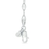 Thumbnail Image 1 of 14K White Gold over Sterling Silver 060 Gauge Brilliantina Chain Anklet - 9"