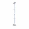 Thumbnail Image 1 of 014 Gauge White Enamel Industrial Barbell with Crystals in Stainless Steel