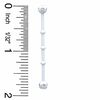Thumbnail Image 2 of 014 Gauge White Enamel Industrial Barbell with Crystals in Stainless Steel