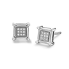 Thumbnail Image 0 of Diamond Accent Pavé Square Earrings in Sterling Silver
