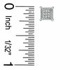 Diamond Accent Pavé Square Earrings in Sterling Silver