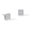 Thumbnail Image 0 of Diamond Accent Pavé Square Earrings in Sterling Silver