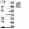 Diamond Accent Pavé Curved Frame Earrings in Sterling Silver
