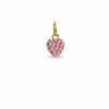 Thumbnail Image 1 of Pink Crystal Heart Charm in 10K Gold