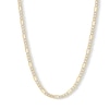 Thumbnail Image 1 of 14K Gold Bonded Reversible Pavé Figaro Chain Made in Italy - 22"