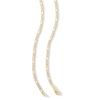 Thumbnail Image 2 of Made in Italy Reversible 080 Gauge Pavé Figaro Chain Necklace in 14K Gold Bonded Sterling Silver - 22"