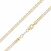 Thumbnail Image 1 of Reversible 080 Gauge Pavé Mariner Chain Necklace in 14K Gold Bonded Sterling Silver - 22"