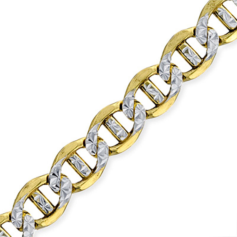 Men's Curb Link ID Bracelet 14K Yellow Gold 9.0mm 8