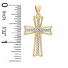 Thumbnail Image 1 of Medium Diamond-Cut Cross Charm in 14K Solid Two-Tone Gold