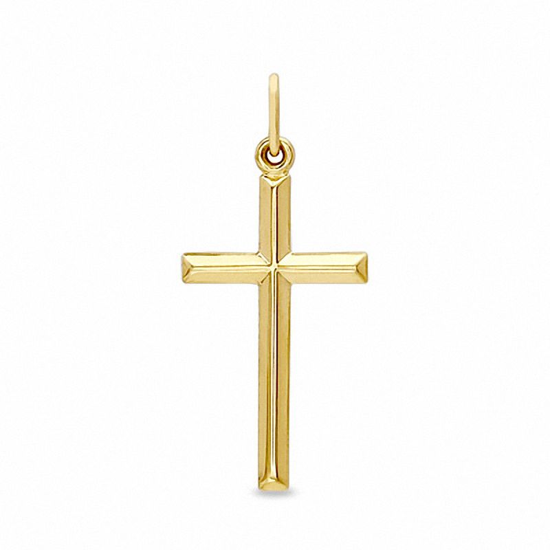 Main Image 1 of Polished Cross Charm in 14K Gold