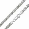 Thumbnail Image 1 of Sterling Silver 100 Gauge Diamond-Cut Rope Chain Necklace - 36"