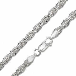 Sterling Silver 100 Gauge Diamond-Cut Rope Chain Necklace - 36"