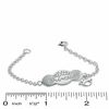 Thumbnail Image 2 of Child's Little Princess with Crown Bracelet in Sterling Silver - 5.5"