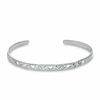 Thumbnail Image 1 of Child's 4mm Heart Swirls Cutout Bangle in Sterling Silver
