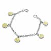 Thumbnail Image 1 of Child's Yellow Daisy Charm Bracelet in Sterling Silver - 5.5"