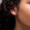Thumbnail Image 2 of 6mm White Crystal Ball Stud Earrings in 10K Gold
