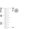 Thumbnail Image 2 of 6mm White Crystal Ball Stud Earrings in 10K Gold