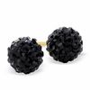 Thumbnail Image 0 of 6mm Black Crystal Ball Stud Earrings in 10K Gold