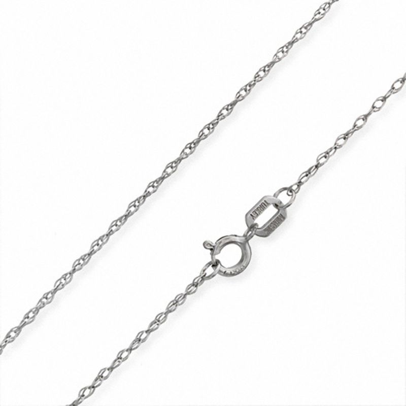 Main Image 1 of 10K White Gold 0.85mm Rope Chain Necklace - 18"
