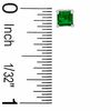 Thumbnail Image 2 of 4mm Princess-Cut Lab-Created Emerald Stud Earrings in 10K Gold