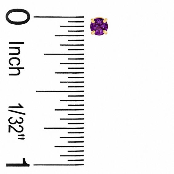 3mm Lab-Created Alexandrite Stud Earrings in 10K Gold