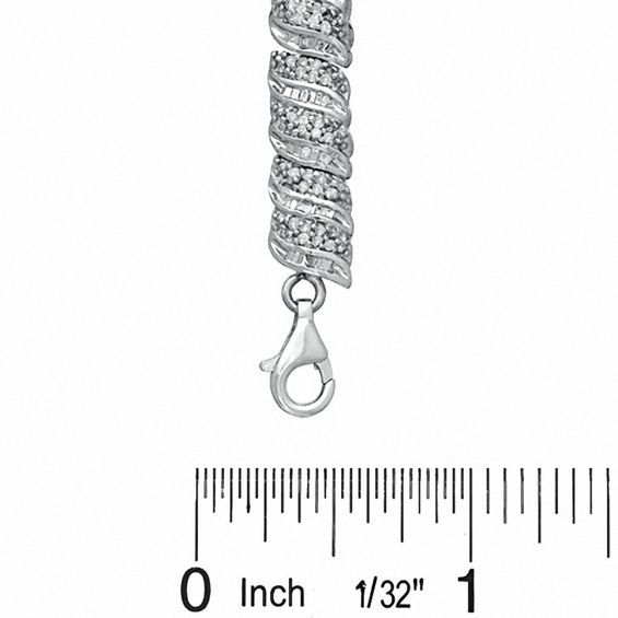 1 CT. T.W. Diamond Fashion Bracelet in Sterling Silver - 7.5"