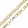 5.2mm Figaro Chain Necklace in 14K Gold Bonded Semi-Solid Sterling Silver - 22"