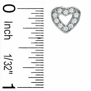 Cubic Zirconia Open Heart Pendant and Earrings Set in Sterling Silver