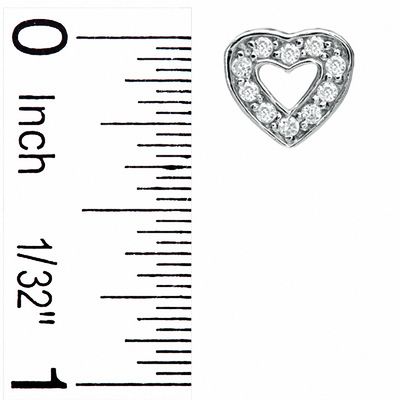 Cubic Zirconia Open Heart Pendant and Earrings Set in Sterling Silver