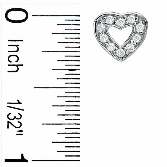 Cubic Zirconia Open Heart Pendant and Earrings Set in Sterling Silver