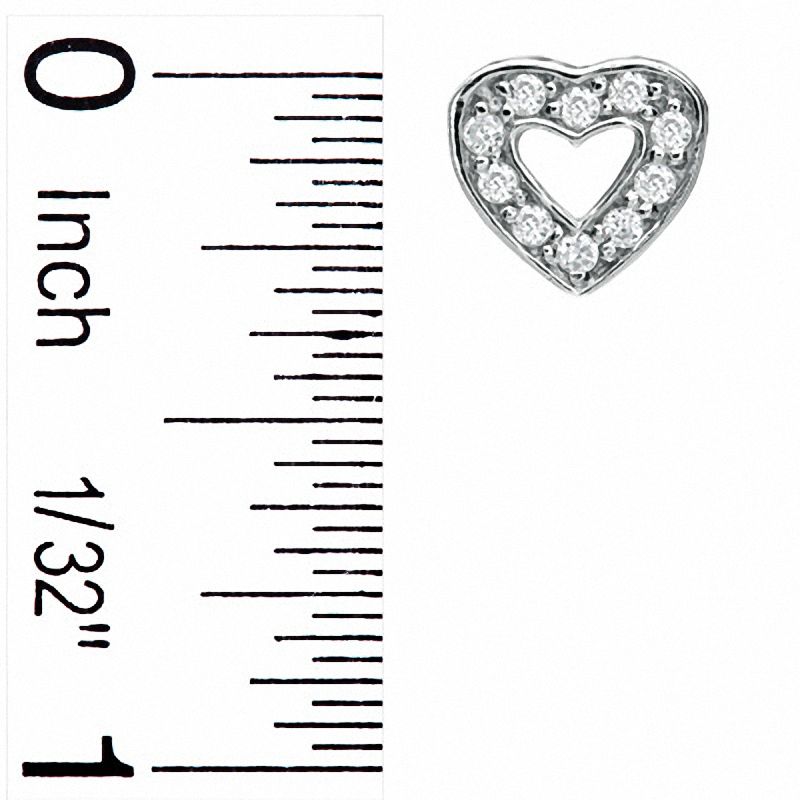 Main Image 3 of Cubic Zirconia Open Heart Pendant and Earrings Set in Sterling Silver