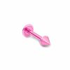 016 Gauge Labret in Red IP Stainless Steel - 5/16"