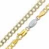 Thumbnail Image 1 of Reversible 14K Gold over Sterling Silver 100 Gauge Curb Chain Necklace - 26"